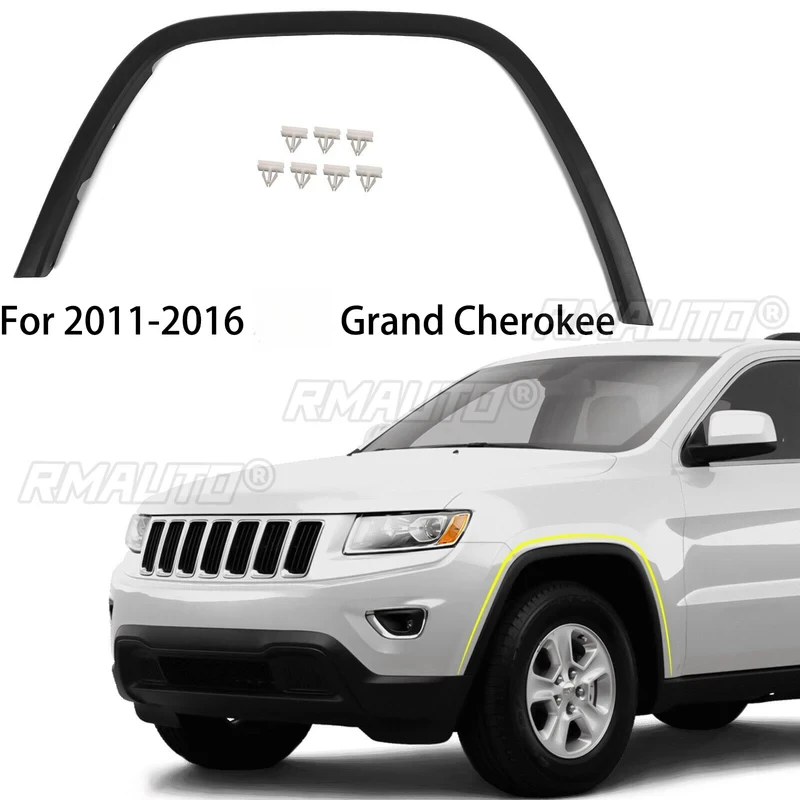 For 2011-2016 Grand Cherokee Front Fender Flare Wheel Molding Eyebrow 1MP38RXFAE/CH1291106 1MP39RXFAE/C