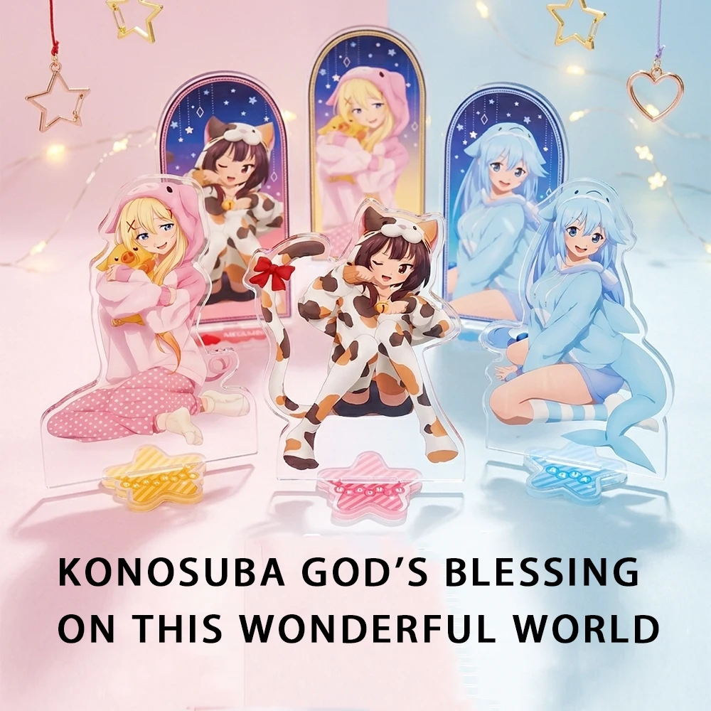 KonoSuba God's Blessing on This Wonderful World 15cm Acrylic Standee Keychain Q Version Chibi Desktop Decor