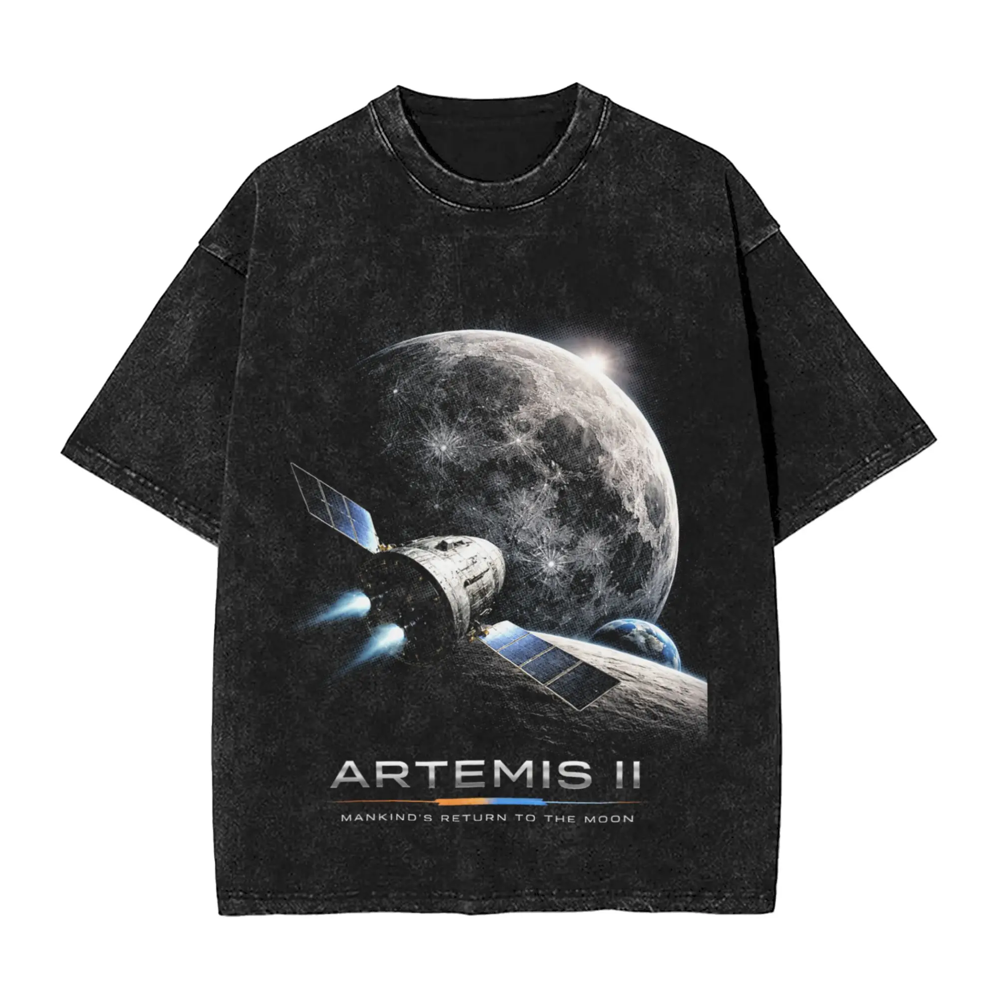 Artemis  Rocket Launch Mission To The Moon Artemis T Shirt Beach T Shirts Cotton Harajuku Tee Shirt For Men Short Sleeve Clothes