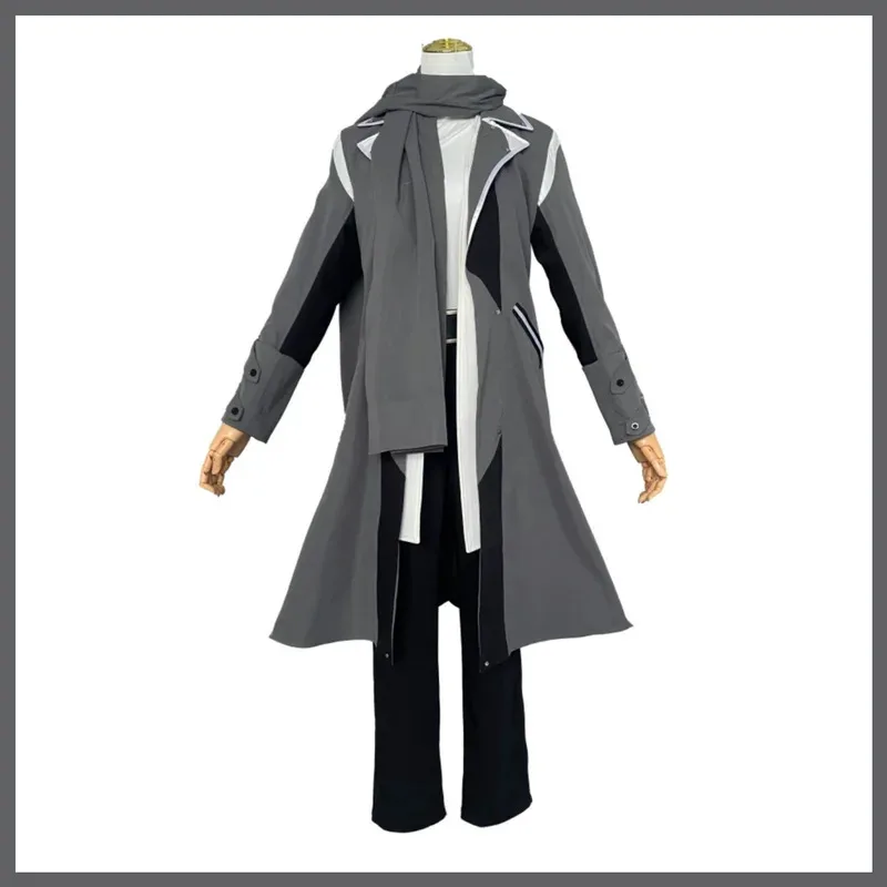 

COSda@Anime Game Honkai Impact 3 Anti-Entropy Welt Yang Cosplay Costume Wig Grey Trench Long Coat Shirt Uniform Man Leisure Part
