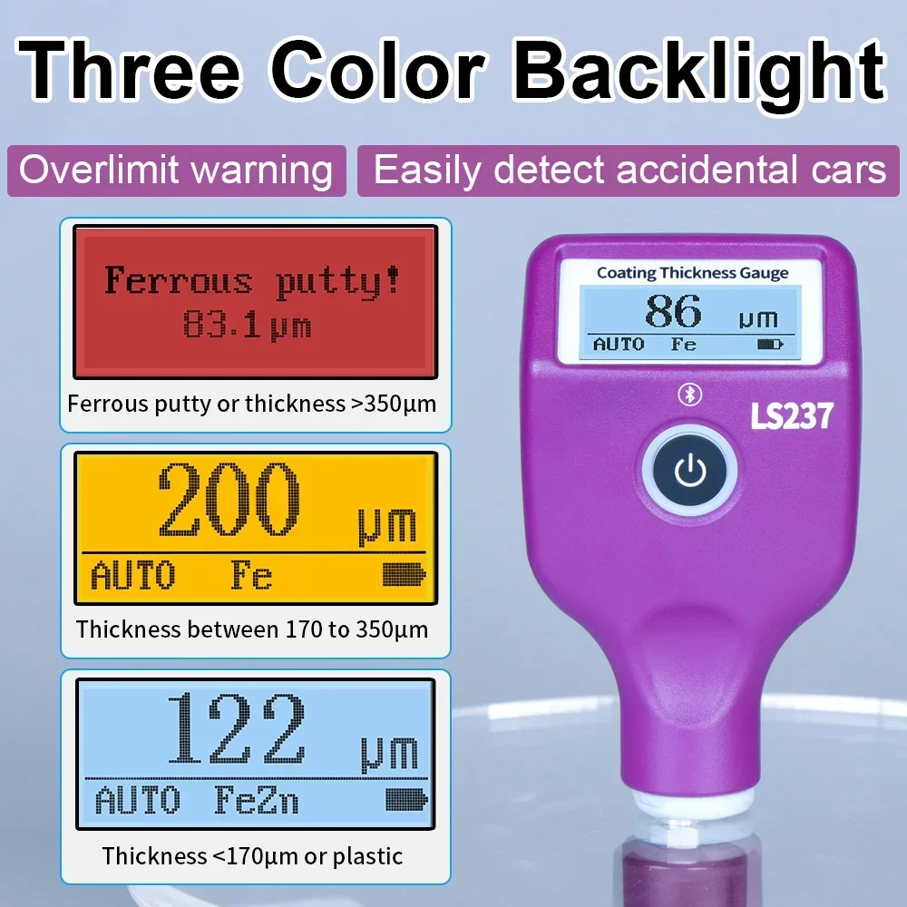 LS237 High Precision Car Paint Checker Detector Film Thickness Tester Car Paint Meter Coating Thickness Gauge Hot sales