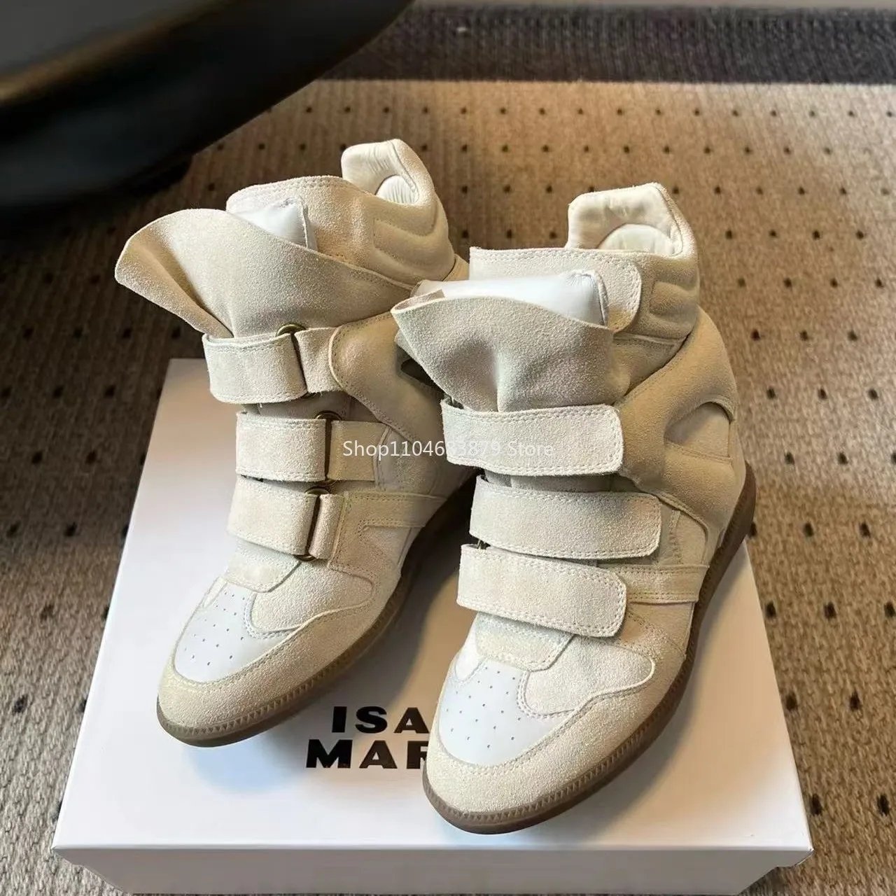 Zapatillas de Plataforma de Gamuza para Mujer, Zapatos Deportivos y Casuales para Caminar, con Aumento de Altura de 5.5 cm