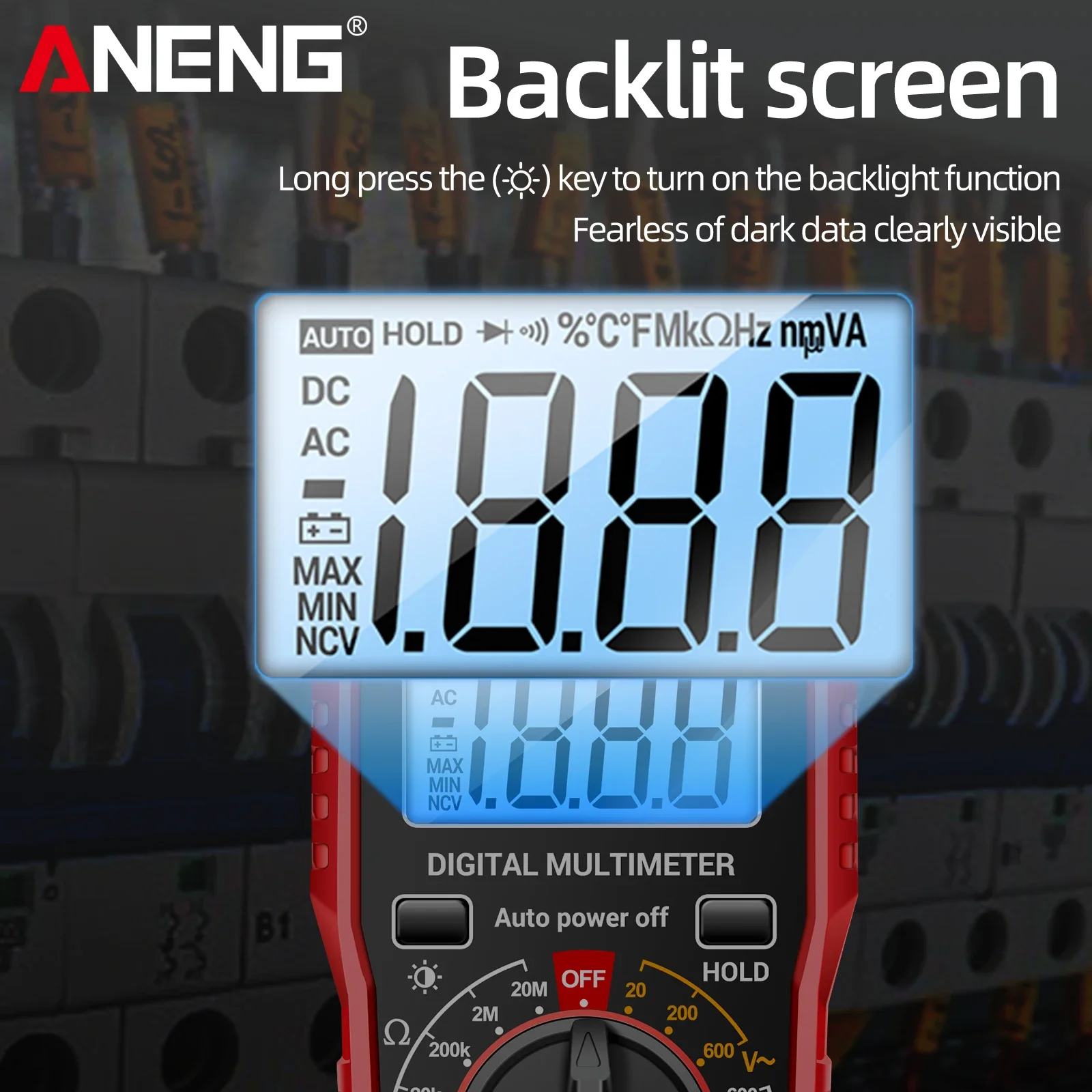 ANENG SZ06 Multifunctional AC/DC Voltage Meter Current Smart Digital Multimeter Resistance Portable Electrician Profession