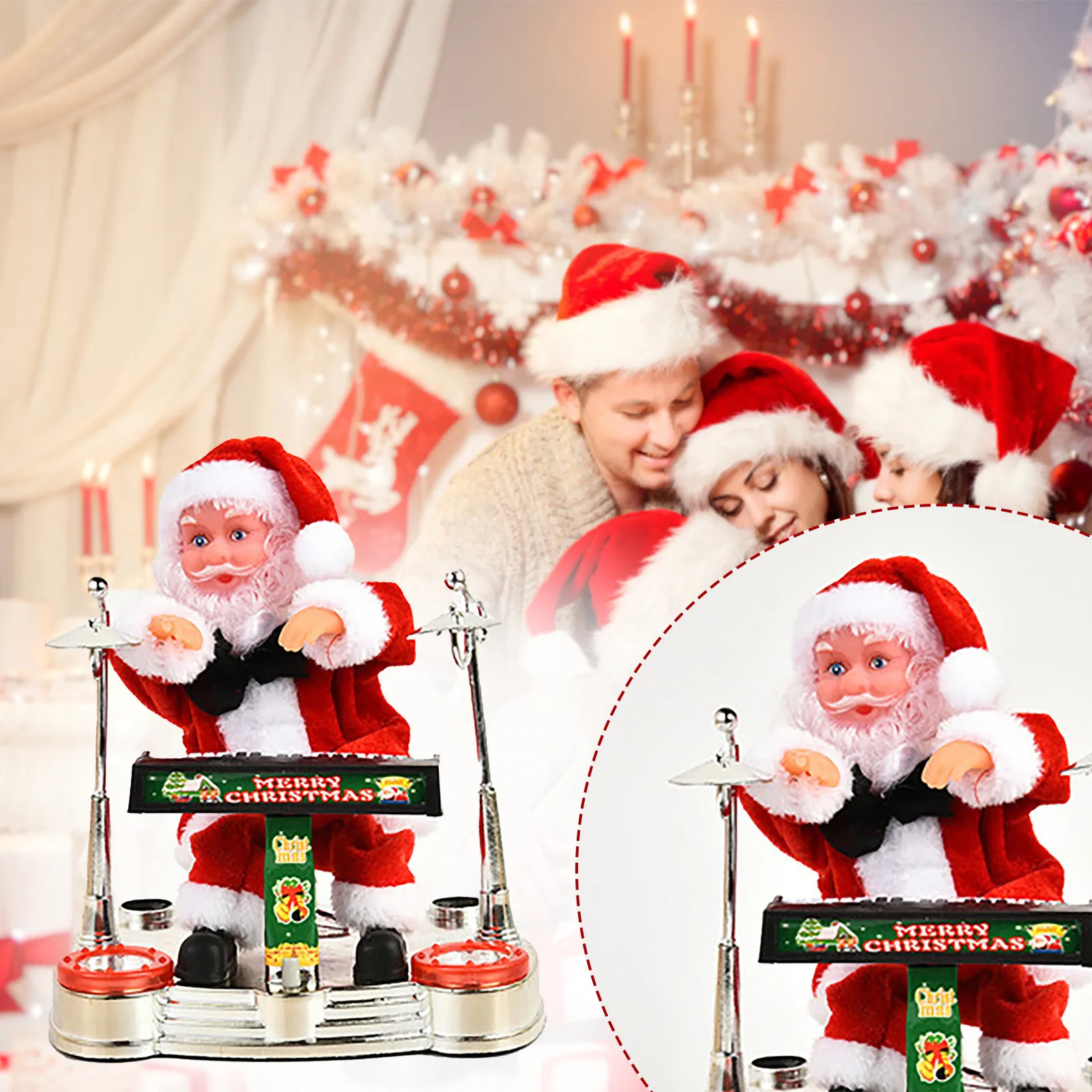 

2025 New Toys Piano Electric Ornaments Christmas Santa Doll Children'S Music Toys Novelty Funny Toy Home Party Playthings