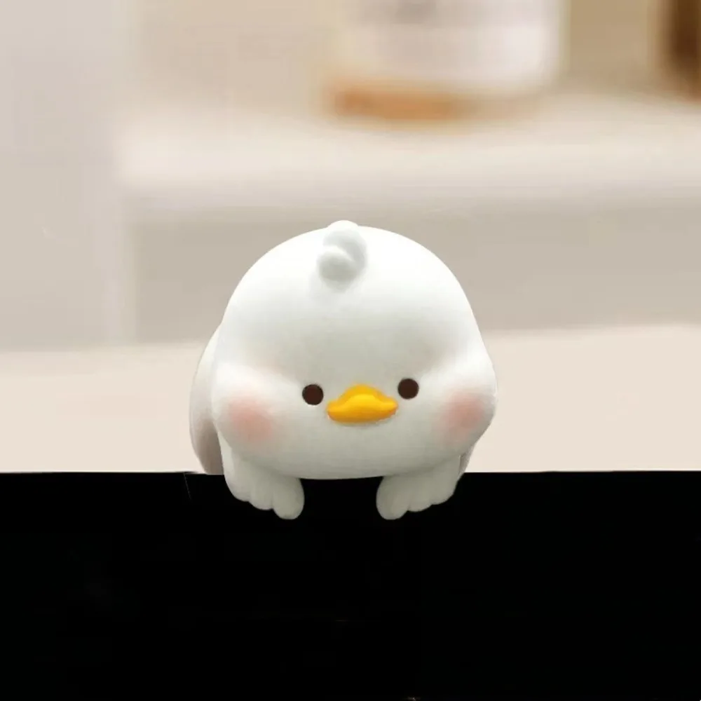 

Flocking Computer Monitor Decoration Desk Ornament Panda Dog Screen Animal Model Cartoon Computer Display Center Console Doll