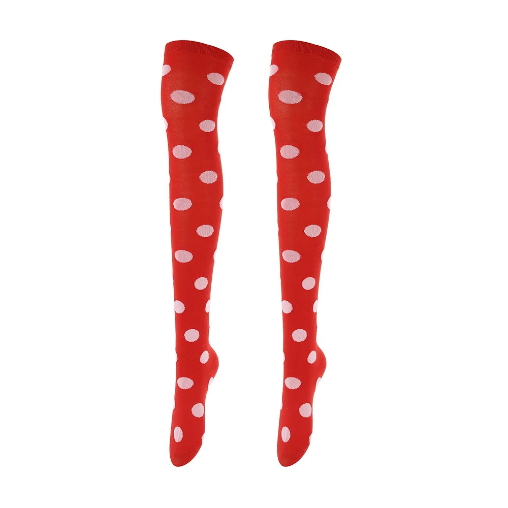 2026 New Long Socks Children's Knee Performance Party COS Seven Star Red and Black Dot Socks Wave Point Long Socks