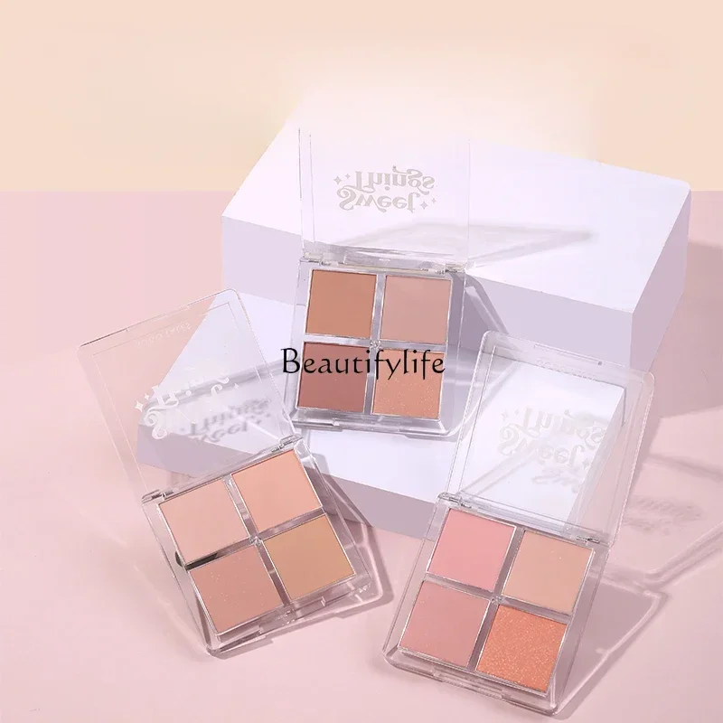 Four-Color Vitality Blusher Plate Peach Nude Makeup Matte Natural Female 2021 New Rouge