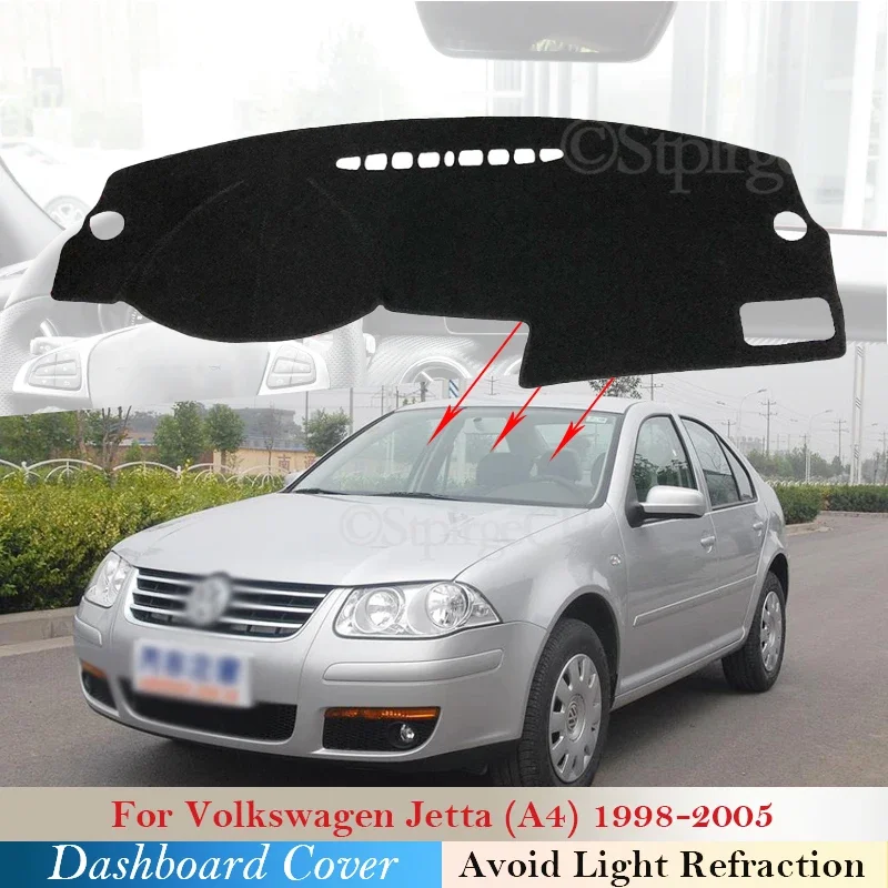 

Защитная накладка на приборную панель для Volkswagen VW Jetta A4 MK4 Bora 1998 ~ 2005 1J, автомобильные аксессуары, солнцезащитный коврик на приборную панель 2000