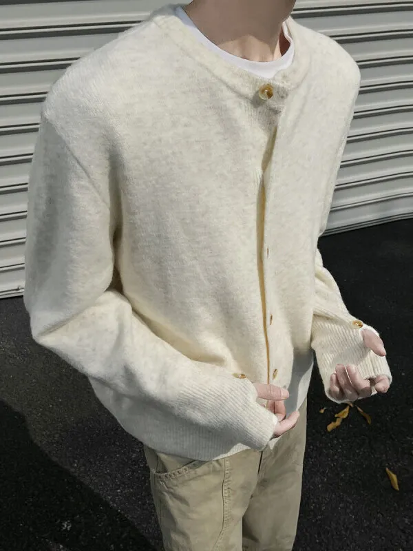 

Waed Sle Men's Knitted Sweater Casual Versatile Trendy Autumn Winter Faionable Couple's Long Sve round Ne Sweater