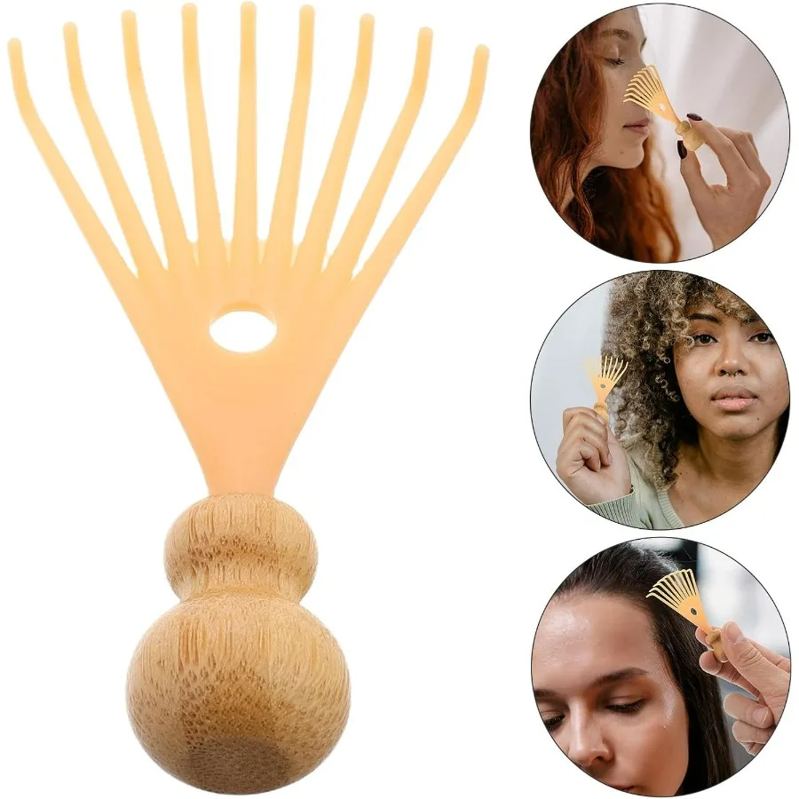 

Ручной массажер для головы, расческа для кожи головы, ручной массажный инструмент, бежевый для релаксации кожи головы и очистки волос