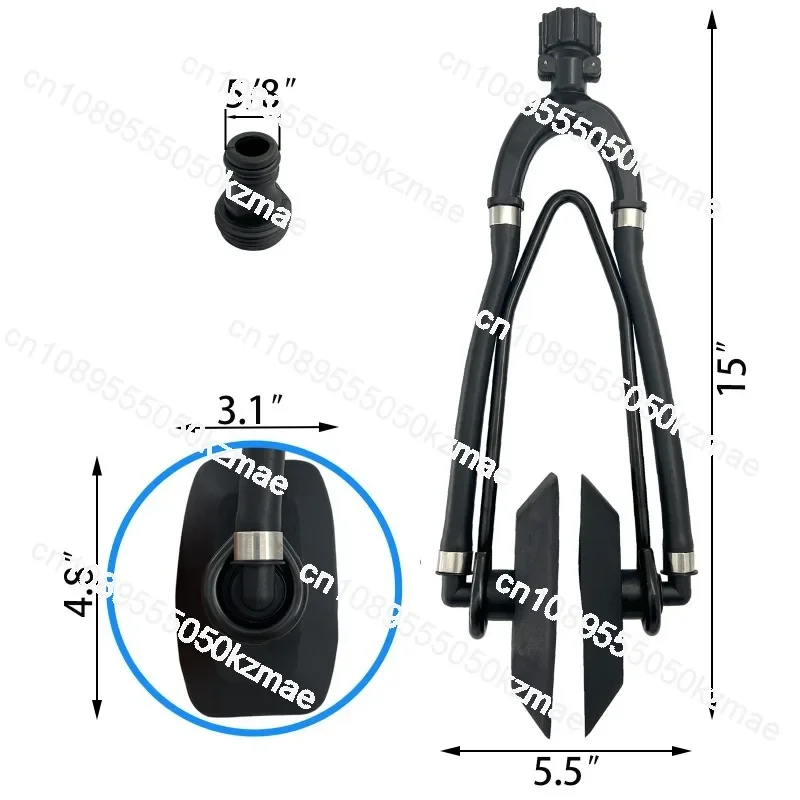 Suitable for double tube square head motor washer, cleaner, cleaner, marine yacht RV hardware accessories