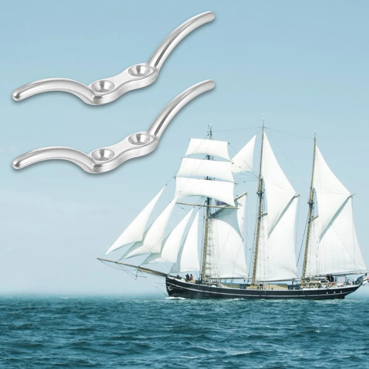 

2Pcs Stainless Steel Dock Cleats Heavy Duty Boat Rope Anchors Multipurpose Boating Accessories Fishing Kayak Marine Hardware