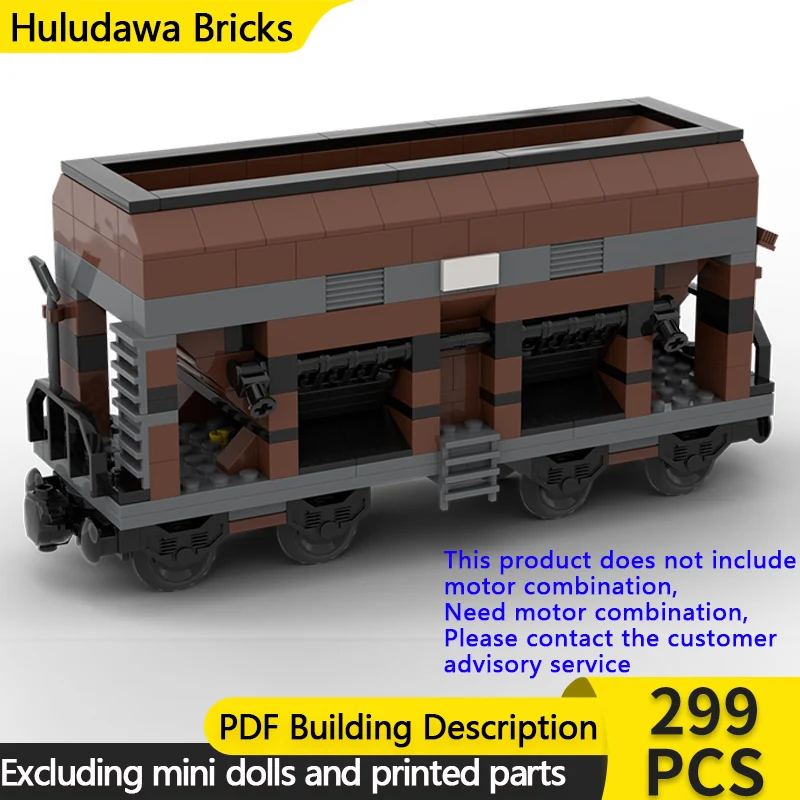 

City Car Model MOC Building Bricks Railway Freight Hopper Car Modular Technology Gifts Holiday Assemble Children Toys Suit
