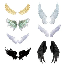 Colorful Angel Wings Feathers Iron On Patches For DIY Heat Transfer Clothes Thermal Stickers Decoration Printing