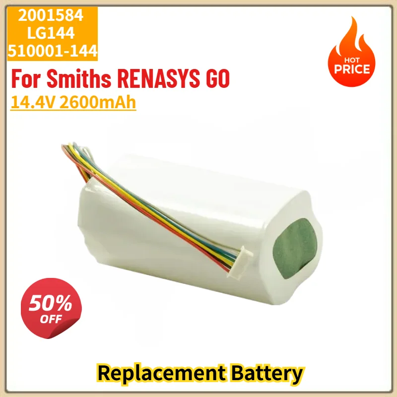 100% New High Quality 2001584 LG144 510001-144 Battery 14.4V 2600mAh for Smiths RENASYS GO Replacement Battery