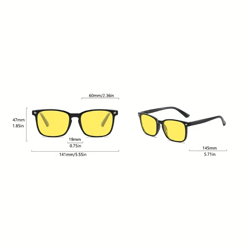 Fahren Gläser Nachtsicht Nacht Fahren Gläser Mann Nachtsicht Motorrad Brille Männer Anti Blaues Licht Objektiv Quadratischen Rahmen – Detail 6
