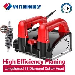 Dust-Free Wall Planer, Lengthened 26Pcs Diamond-Shaped Cutter Heads, Old Wall Refurbishment Polished Wall Peeling Planing Cement