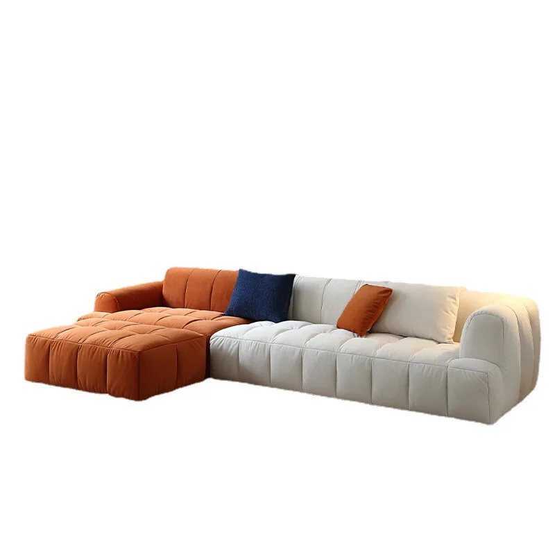 

df-Simple 2024 Popular New In-line Cotton Candy Sofa Living Room Fabric Puff Sofa Modern Minimalist Sofa Set%