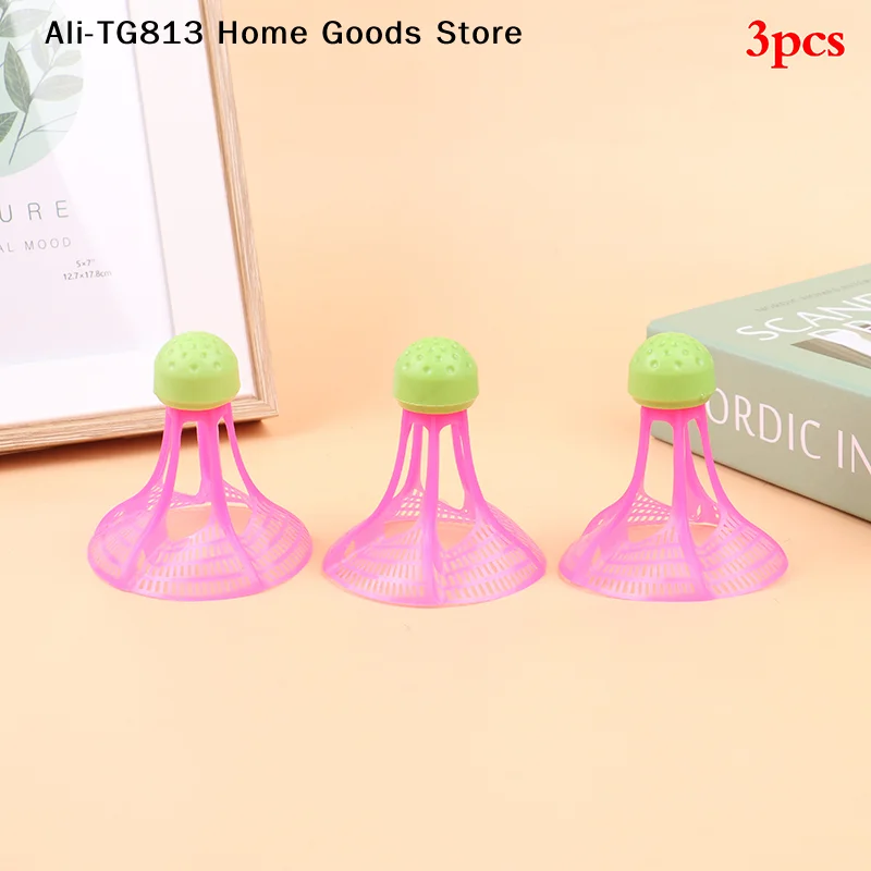 

3Pcs Windproof Nylon Badminton Outdoor Anti-Wind Ball Plastic Balls Nylon Shuttlecock Stable Resistance Sport Training Balls