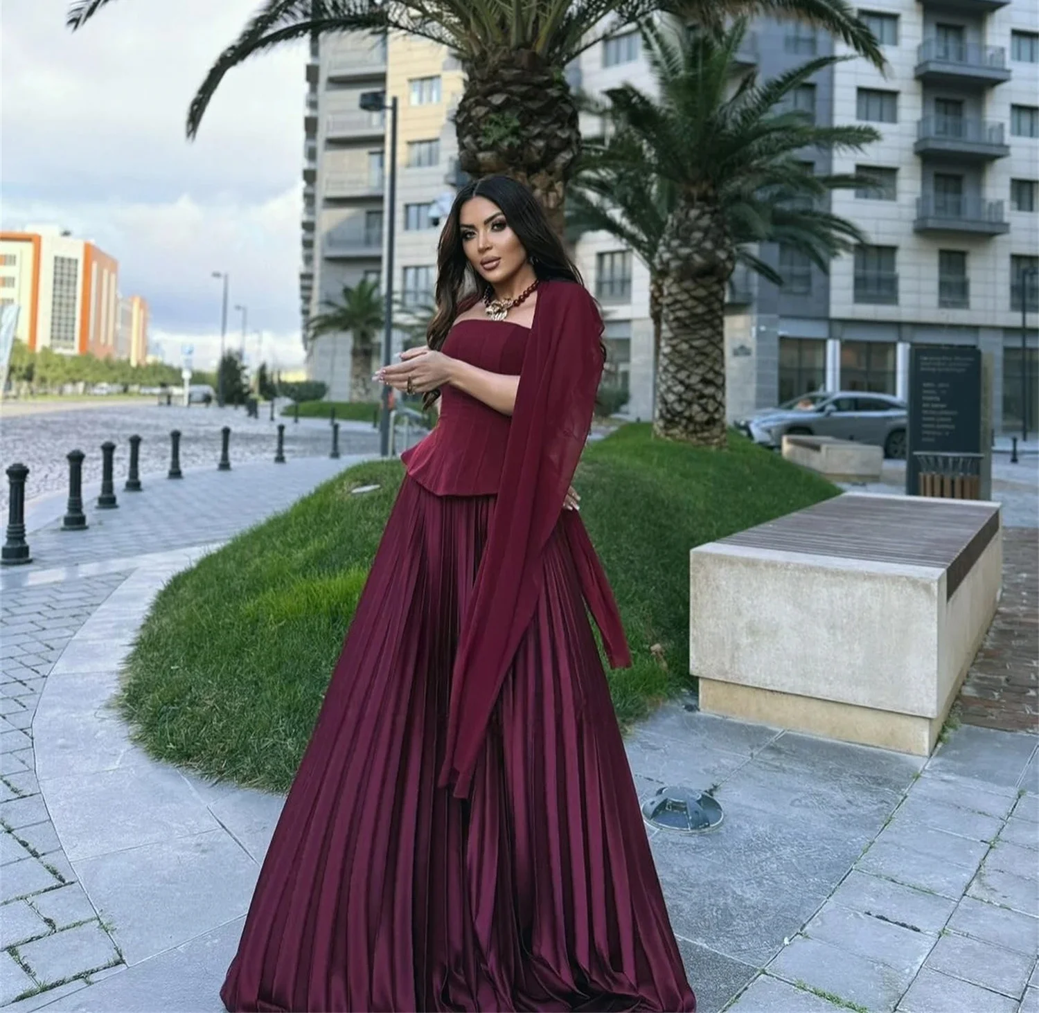 

Strapless Formal Long Bespoke Occasion Gown Evening Dresses Pastrol Unisex Jersey Retro Dubai Saudi Arabic Prom Customized