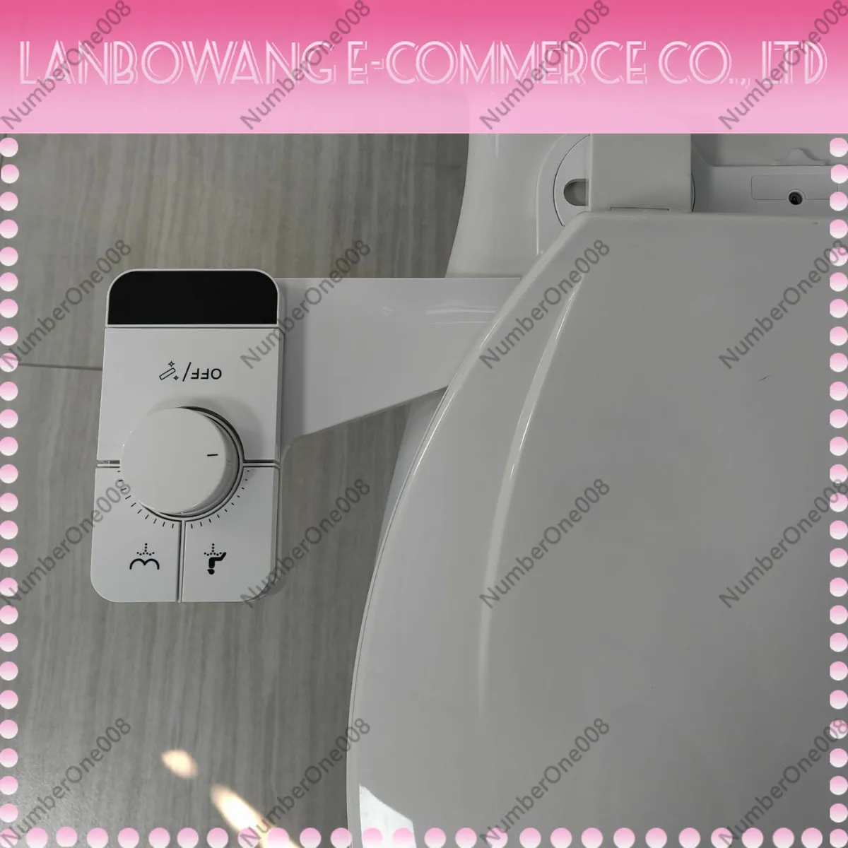 Non-Electric Bidet Toilet Seat Dual Nozzle Rear/Feminine Wash Self-Cleaning