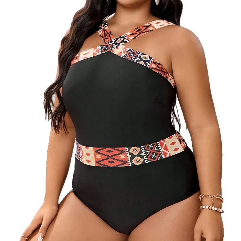 Large Plus Size One Piece Swimsuit Women Sexy Swimwear Female Bathers Bathing Swimming Swim Suit Beach