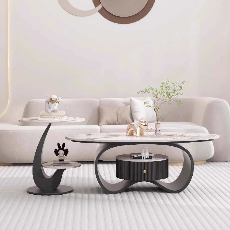 Luxury Modern Coffee Table Combination Fashionable Simple Side Table Space Saving Storage Design Living Room Furniture