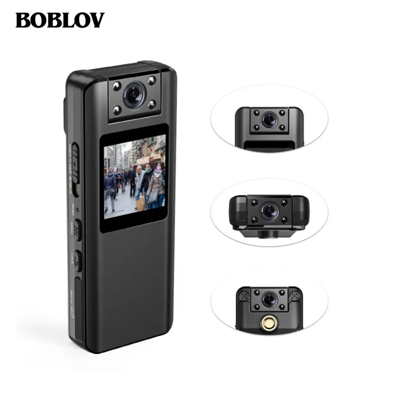 BOBLOV A22 Mini Digital Camera 1080P HD Screen Portable Magnetic Night Vision Small Camcorder Bodycamera Outdoor Sports Camara