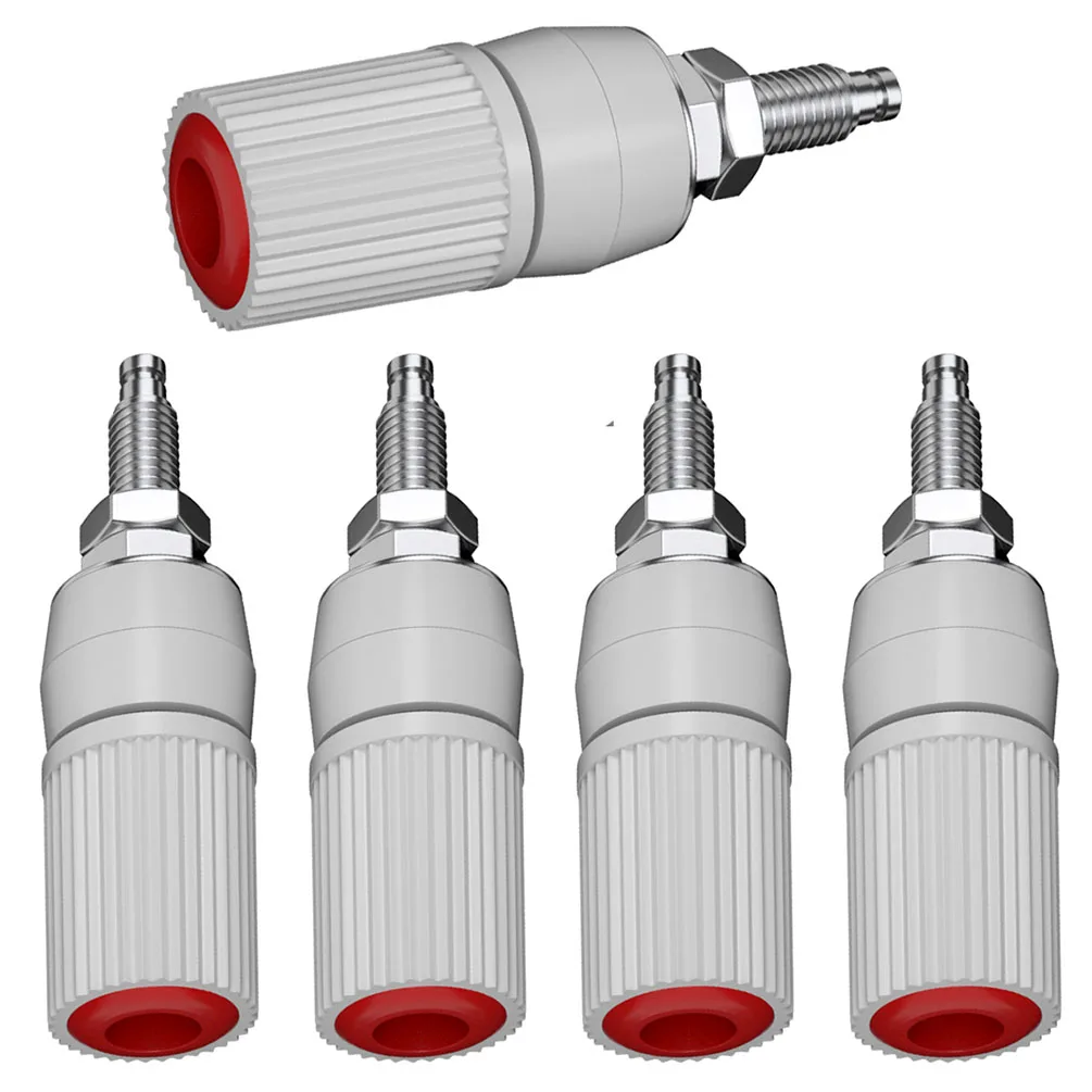 5PCS M5*48 Pure Copper 30A High Current Banana Binding Post 4mm Banana Socket Power Test Ground Terminal Five Colors