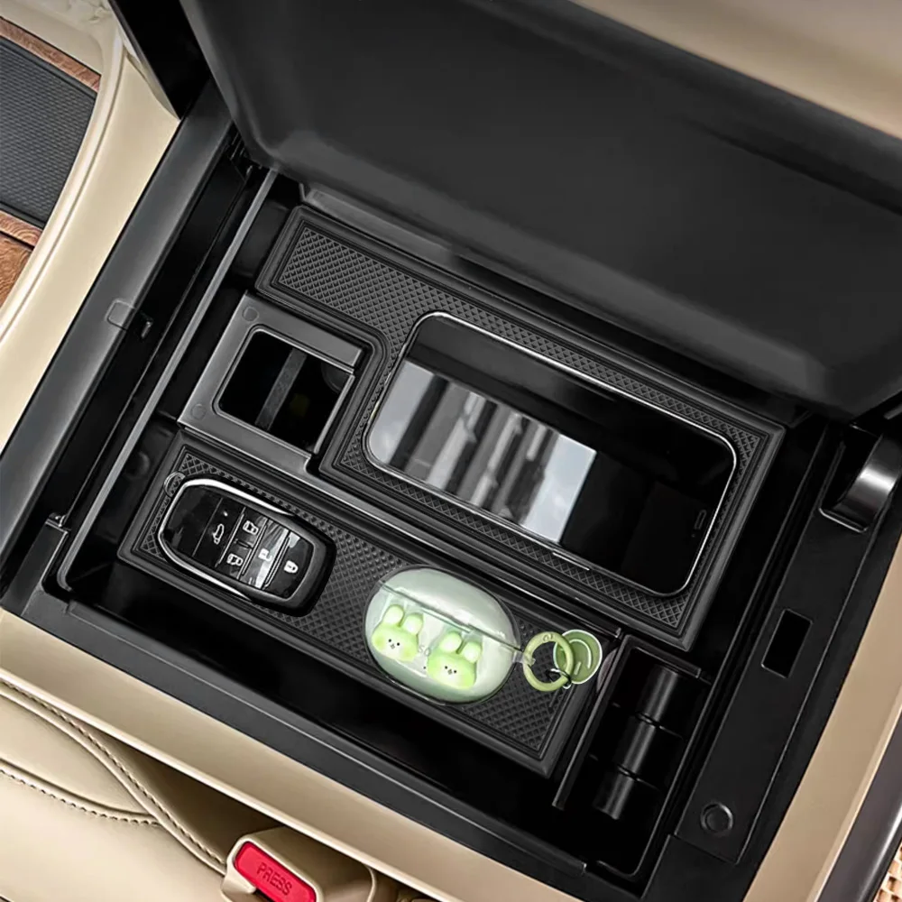 لتويوتا ألارد 30 Vellfire 30 سلسلة 2015-2021 مسند الذراع صندوق صينية تخزين حامل الحاويات منظم الملحقات الداخلية