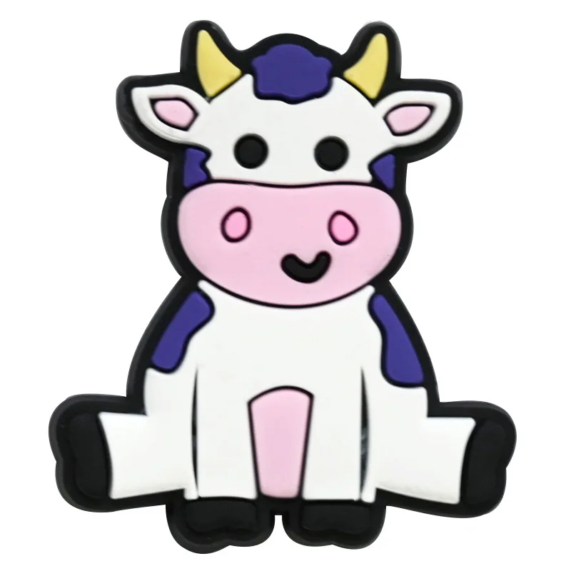 Picture 5: Hot Must Have Cute Cartoon Cow Soft PVC Shoe Charms Removable DIY Decor Only Fit Hole Clog Sandals For Farm Animal Lovers
