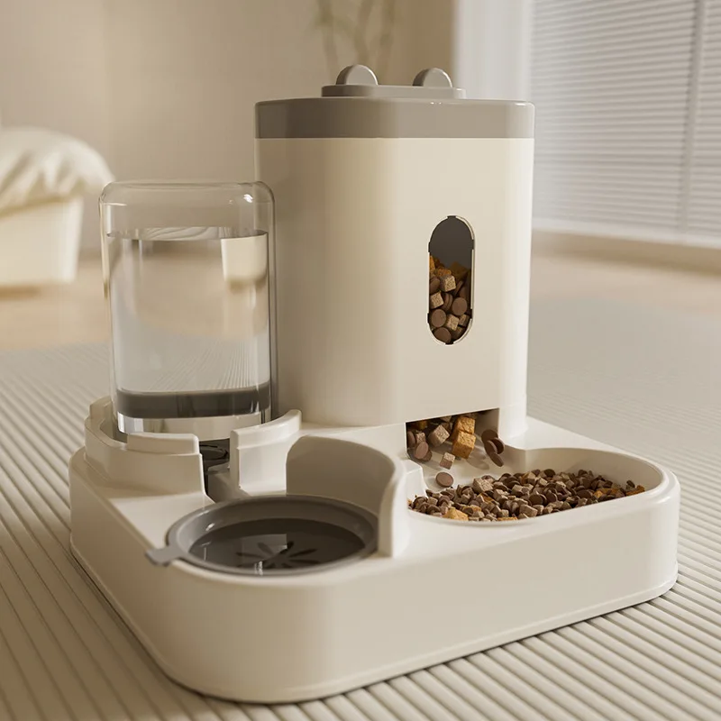 

New automatic cat feeder, dog bowl, pet bowl, cat basin, two-in-one water dispenser, cat bowl and pet supplies