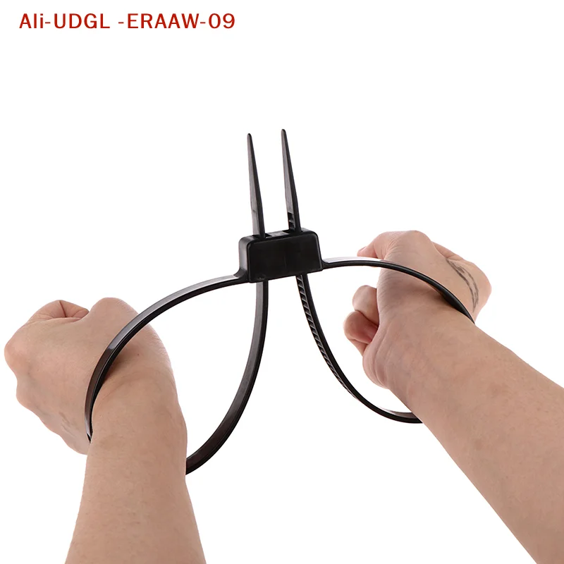 1Pc Nylon Zip Ties Double Hole Non-Slip Disposable Ideal for Household Warehouse Freight Stations