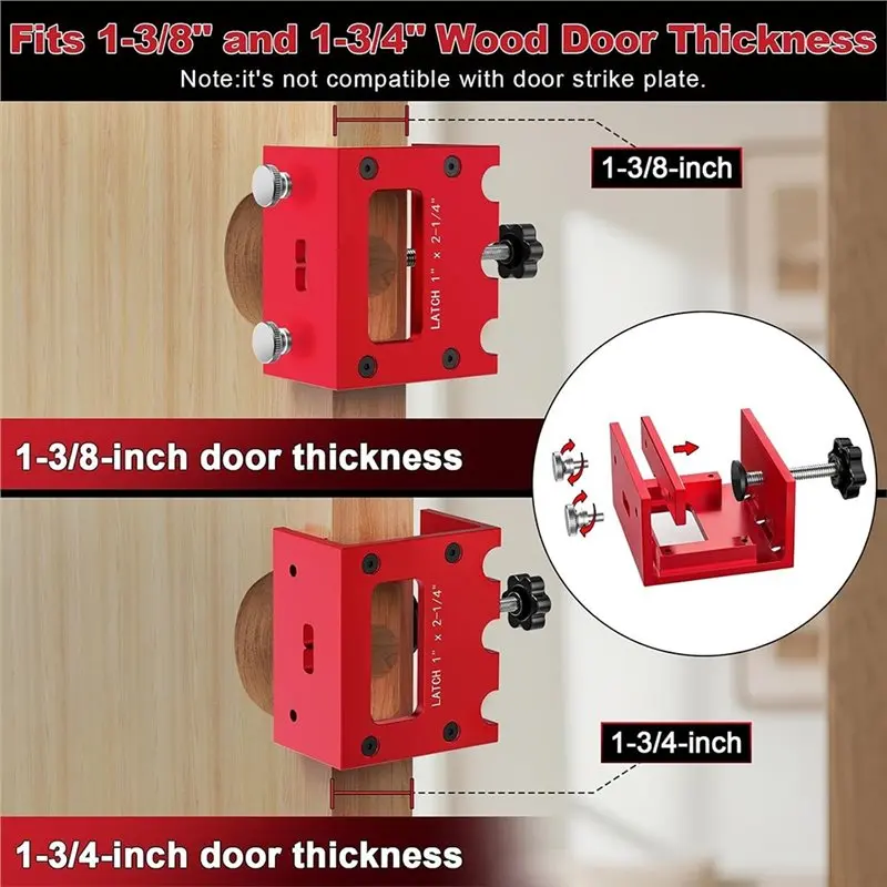 [B24B!】 Door Latch Mortise Tool For Router, Aluminum Alloy