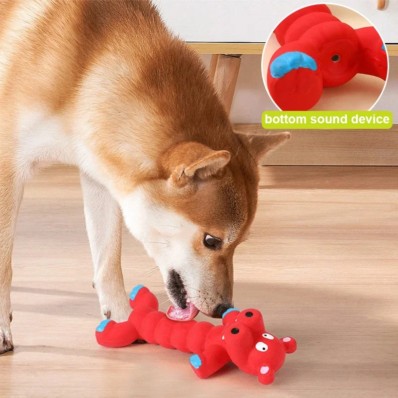 Giocattoli striduli per animali domestici in gomma a forma di scimmia da masticare per cani di taglia piccola, media e grande, resistente al morso, molatura dei denti