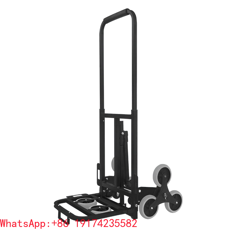 

Silent 150kg Hand Cart Folding Trolley Cart Warehouse Foldable Climbing Luggage Cart FHT150-6S