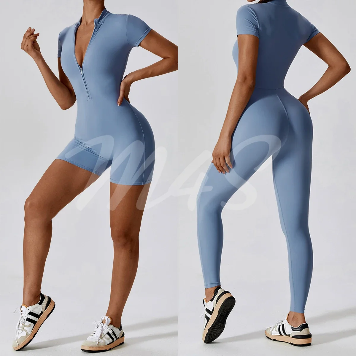 Zipper Ensemble Jumpsuit Yoga Set for Women's Tracksuit Outfit Gym Workout Fitness Overall Sportswear Running Clothes Sport Suit