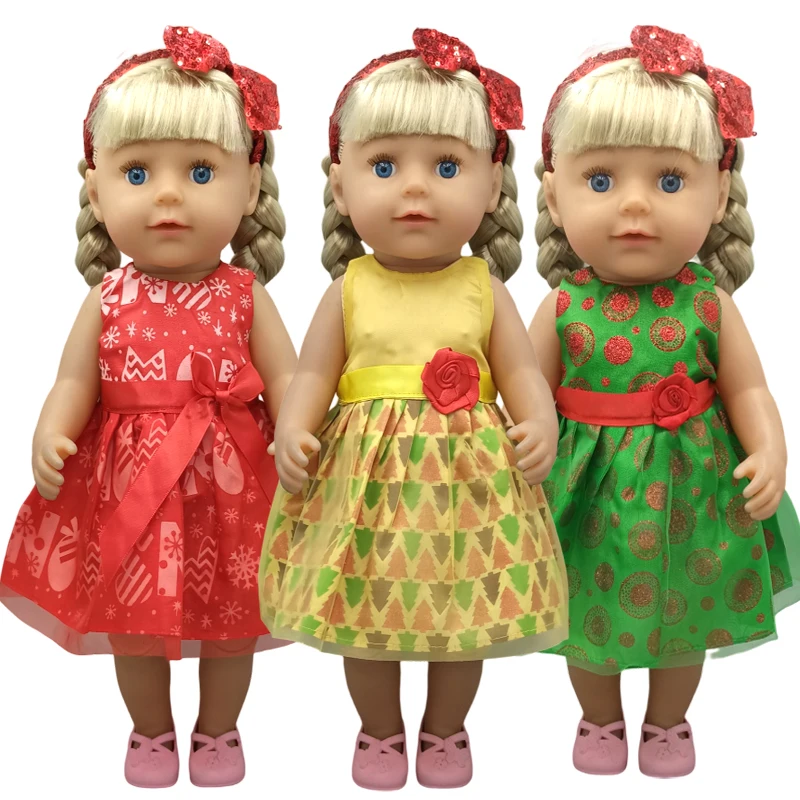 18 Inch American Og Girl Dolls Clothes School Suit  Baby Doll Waistcoat Yellow Dress Toy Wears Baby Girl Birthday Gifts