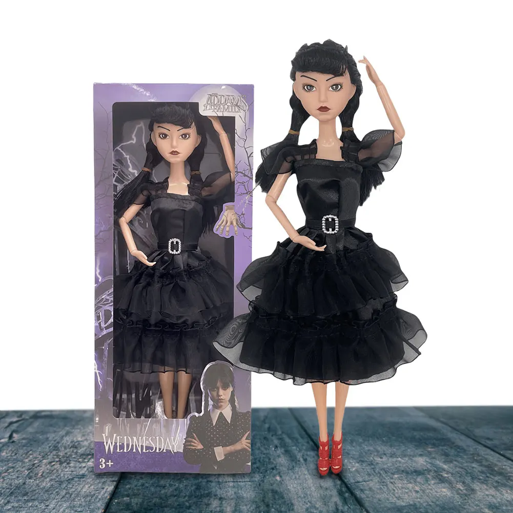 Quarta-feira addams figura brinquedo bonito addams família boneca quarto mesa decoração modelo crianças brinquedos calmantes aniversário presentes de natal