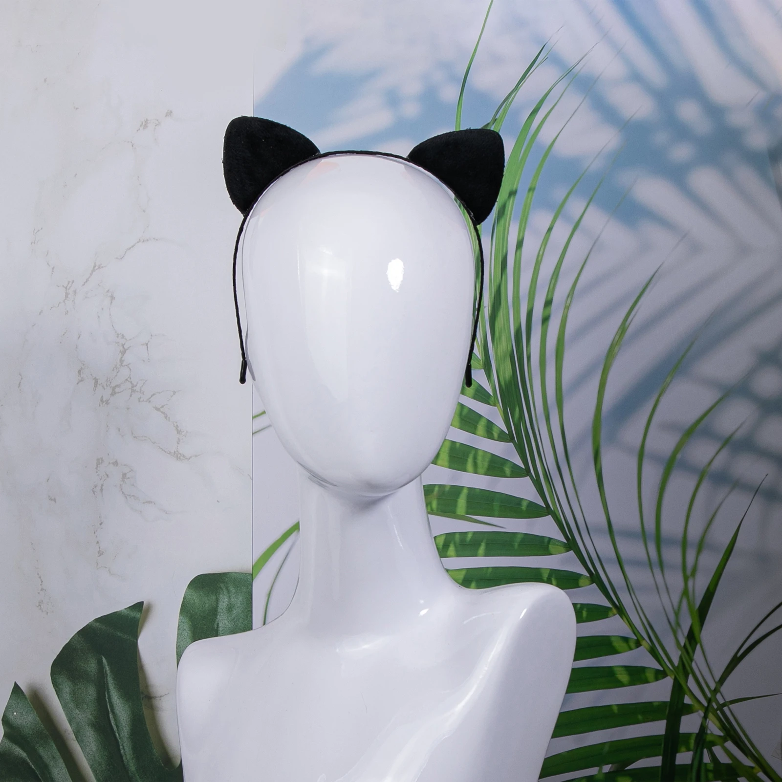 CHuangQi 2pcs Cat Ears Headband Hair Hoops for Women Girl Cat Themed Birthday Party Hairband Decorations Event Party Favors