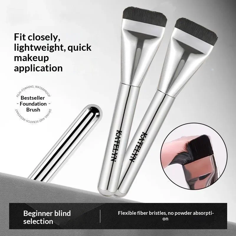 KATELYN Flat head One line Foundation Makeup Mask Ultra-thin flawless bare skin concealer brush Makeup tool brush