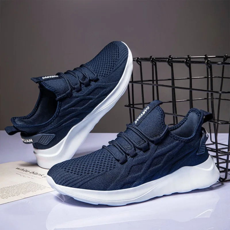 Fujeak Casual Sport Shoes Light Sneakers Red Athletic Jogging Tennis Shoes Breathable Black Running Footwear Male Tennis Shoes