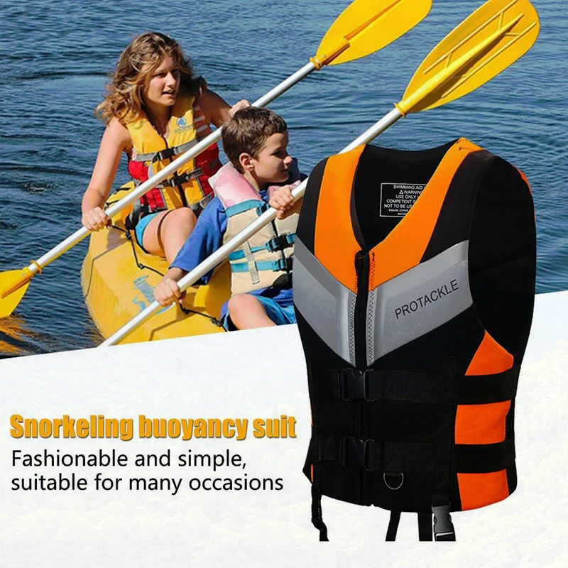 

Neoprene Life Jacket For Adults Buoyancy Drifting Safety Life Vest Safety Buckle Water Sports Drifting Sailing Swimming Lifejack