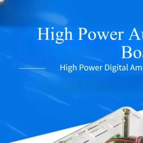 Compact TDA7498 Digital For amplifier Board Featuring Built-in Fan and Protective Housing for 200W Dual Channel Output