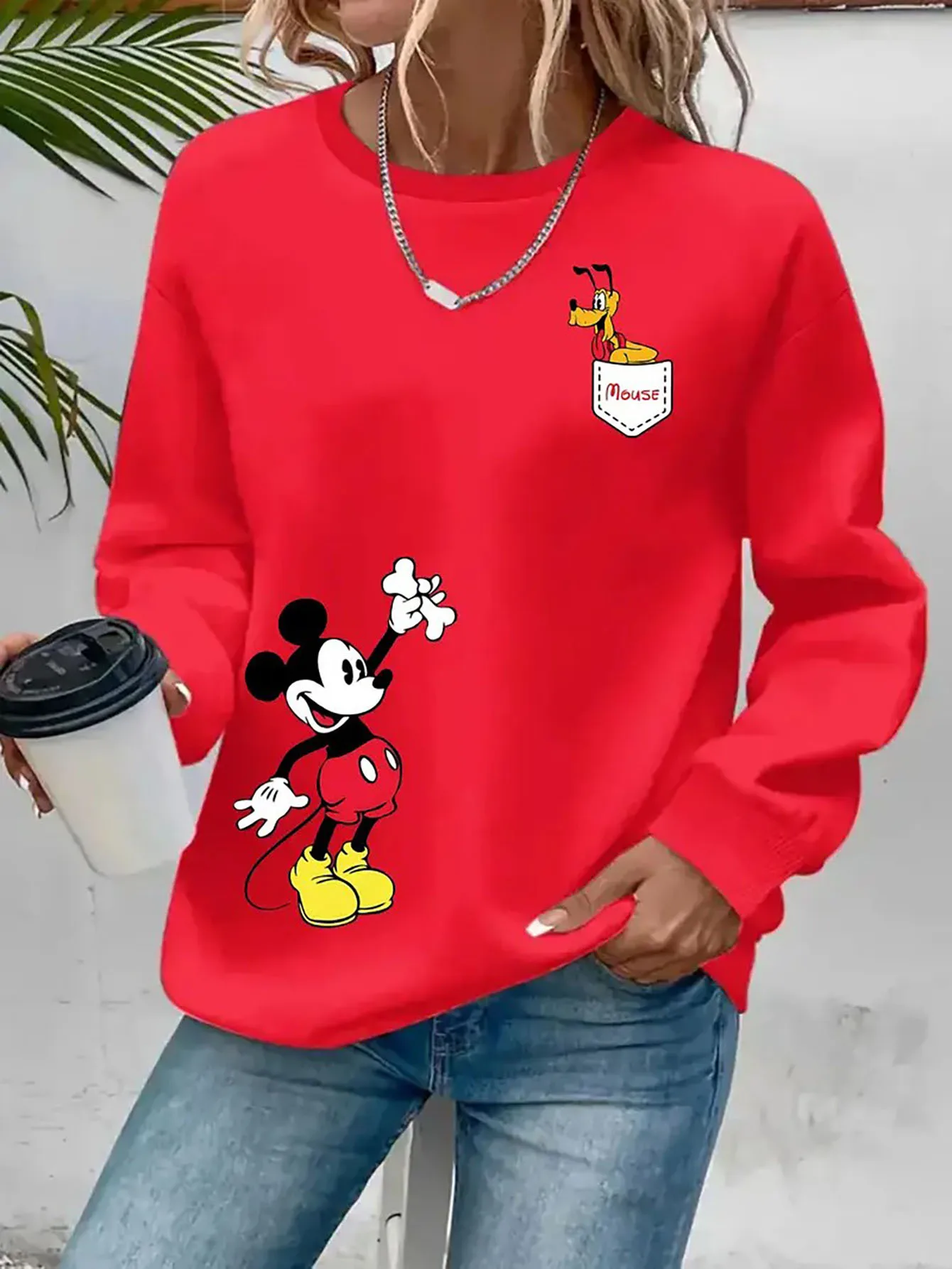 Disney Mickey Mouse Series Uomo Donna Felpa con cappuccio Pullover Top Autunno Inverno Pile Oversize O-Collo Abbigliamento unisex Felpa con cappuccio