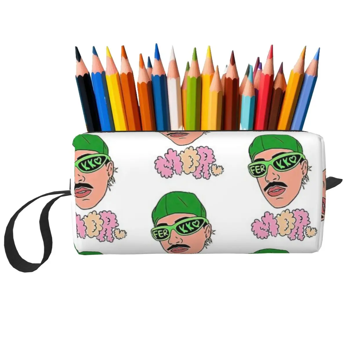 Ferxxo Feid Dress  Makeup Bag Cosmetic Organizer Storage Dopp Kit Toiletry Cosmetic Bag for Women Beauty Travel Pencil Case