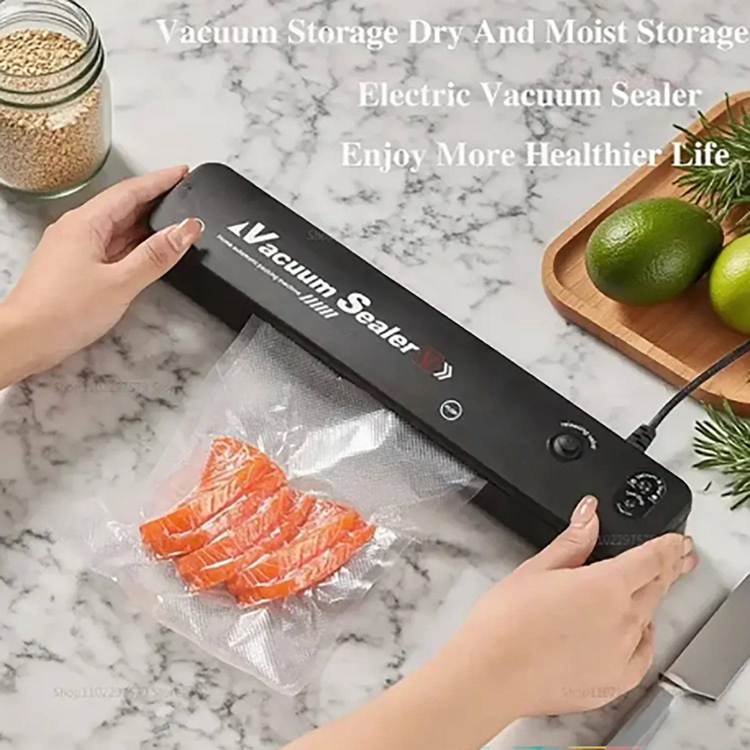 Food Sealing Portable Home Vacuum Kitchen Helper 220V Automatic Packaging Machine Food Vacuum Sealing Machine