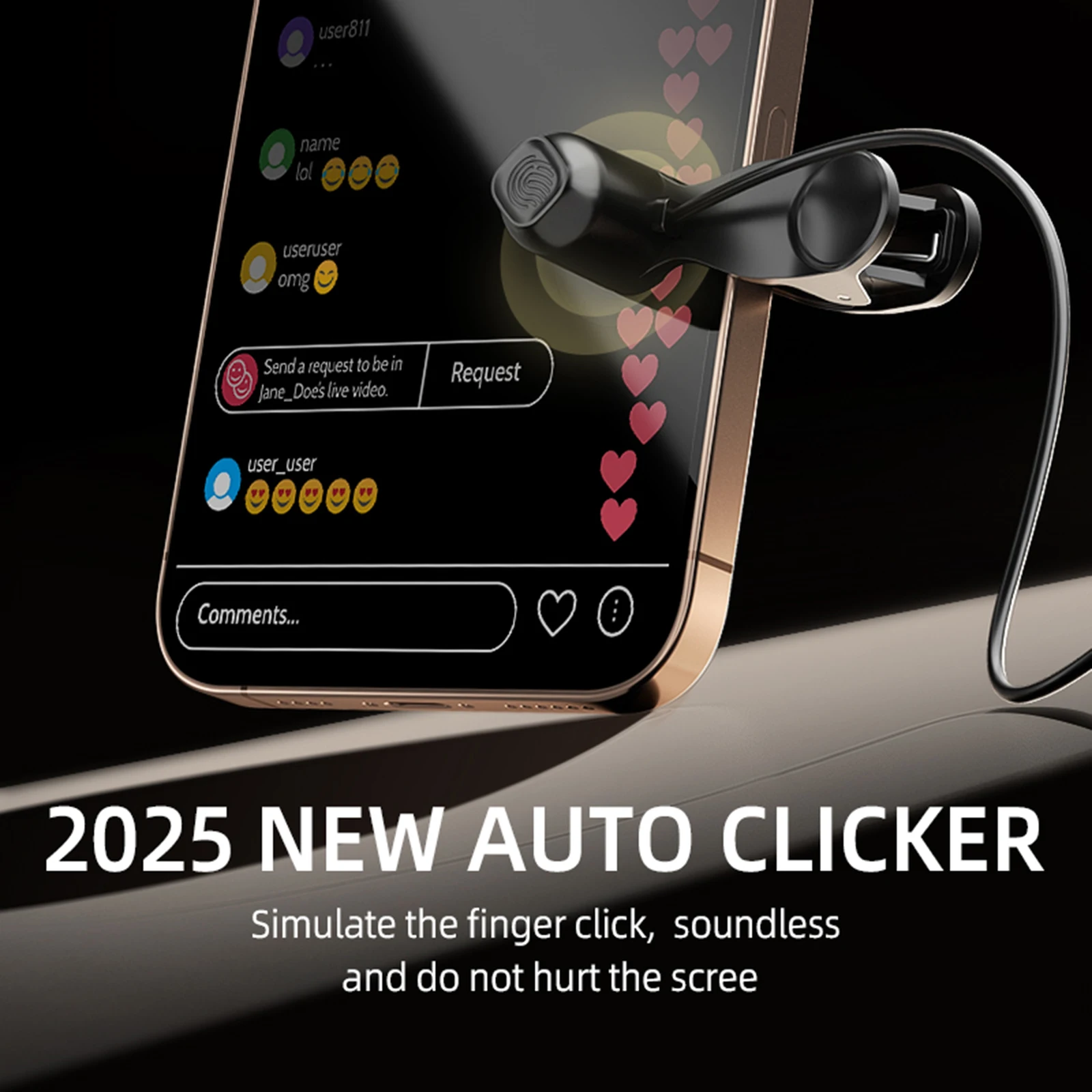 

Screen Auto Clicker Adjustable Speed Smart Screen Tapper Screen Clicker Improve Efficiency for Smartphones