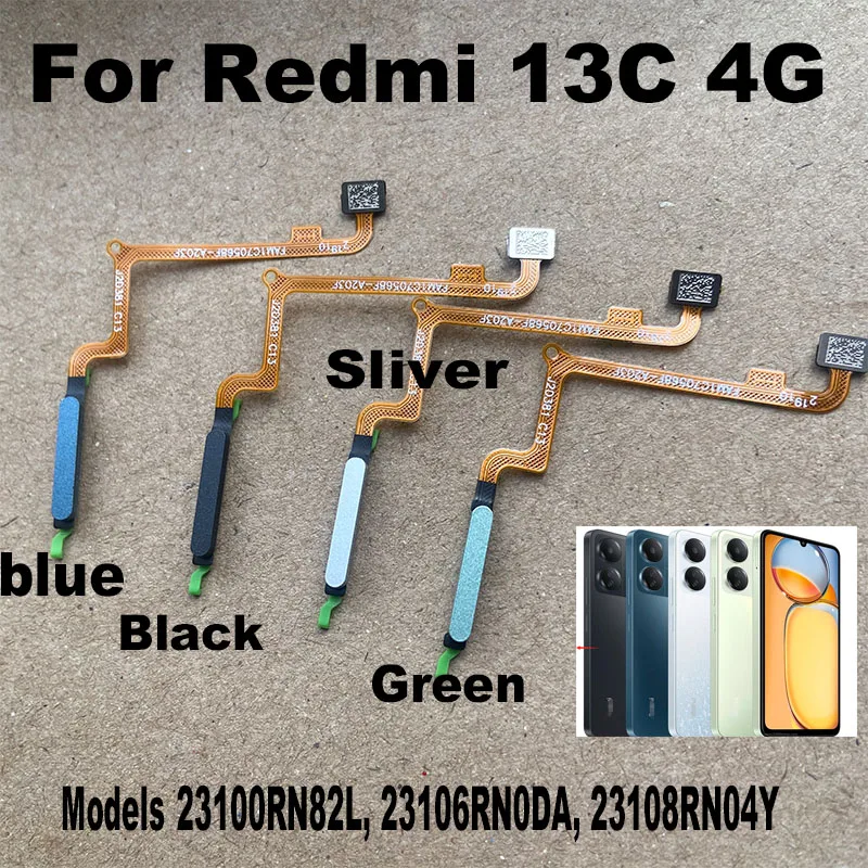 Sostituzione per Xiaomi Redmi 13C sensore di impronte digitali riconoscimento cavo flessibile pulsante di alimentazione parti di riparazione per