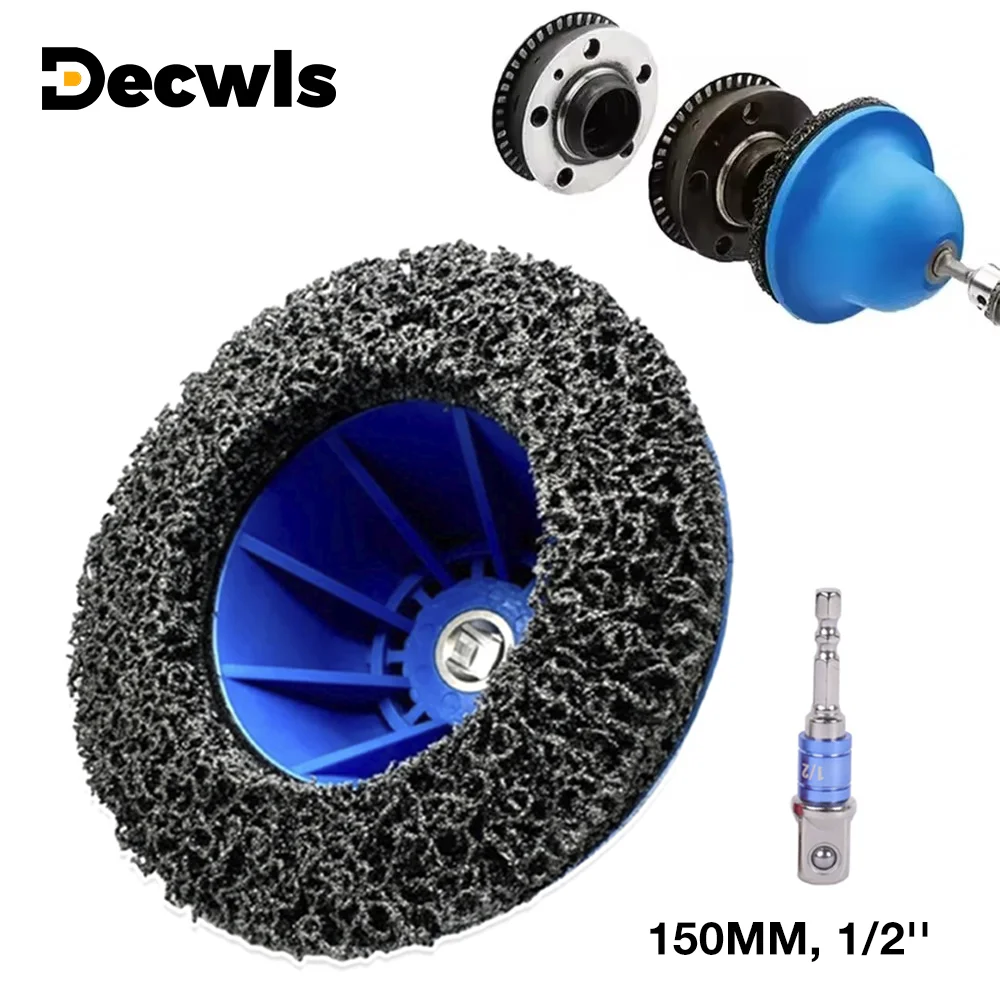 150MM Wheel Hub Grinder Rust Grinding Wheel Cordless Polishing Tool with 1/2 Impact Driver Socket For Tire Grinding/Rust Removal
